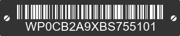 2011 PORSCHE 911 WP0CB2A9XBS755101 VIN decoded