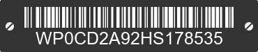 2017 PORSCHE 911 WP0CD2A92HS178535 VIN decoded