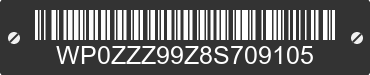 2008 PORSCHE 911 WP0ZZZ99Z8S709105 VIN decoded