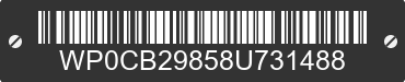 2008 PORSCHE Boxster WP0CB29858U731488 VIN decoded