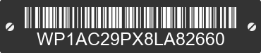 2008 PORSCHE Cayenne WP1AC29PX8LA82660 VIN decoded