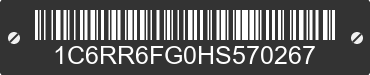 2017 RAM 1500 1C6RR6FG0HS570267 VIN decoded