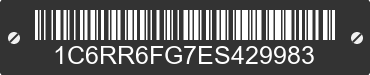 2014 RAM 1500 1C6RR6FG7ES429983 VIN decoded