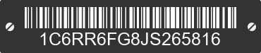 2018 RAM 1500 1C6RR6FG8JS265816 VIN decoded