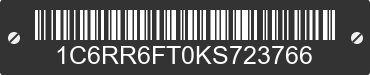 2019 RAM 1500 1C6RR6FT0KS723766 VIN decoded