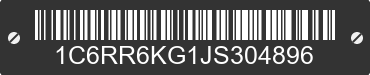 2018 RAM 1500 1C6RR6KG1JS304896 VIN decoded