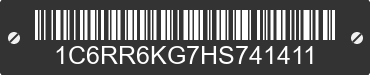 2017 RAM 1500 1C6RR6KG7HS741411 VIN decoded
