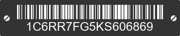 2019 RAM 1500 1C6RR7FG5KS606869 VIN decoded
