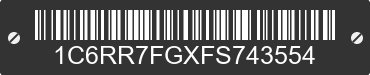 2015 RAM 1500 1C6RR7FGXFS743554 VIN decoded