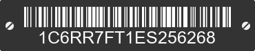 2014 RAM 1500 1C6RR7FT1ES256268 VIN decoded