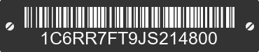 2018 RAM 1500 1C6RR7FT9JS214800 VIN decoded