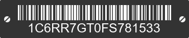 2015 RAM 1500 1C6RR7GT0FS781533 VIN decoded