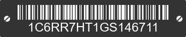 2016 RAM 1500 1C6RR7HT1GS146711 VIN decoded