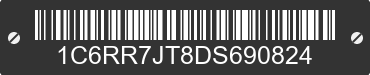 2013 RAM 1500 1C6RR7JT8DS690824 VIN decoded