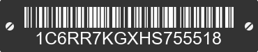 2017 RAM 1500 1C6RR7KGXHS755518 VIN decoded