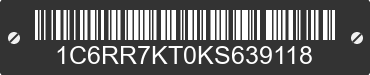 2019 RAM 1500 1C6RR7KT0KS639118 VIN decoded