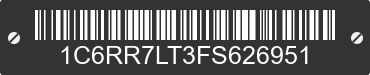 2015 RAM 1500 1C6RR7LT3FS626951 VIN decoded