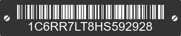2017 RAM 1500 1C6RR7LT8HS592928 VIN decoded