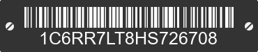 2017 RAM 1500 1C6RR7LT8HS726708 VIN decoded