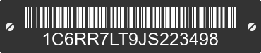2018 RAM 1500 1C6RR7LT9JS223498 VIN decoded
