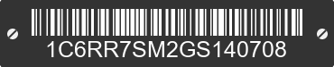 2016 RAM 1500 1C6RR7SM2GS140708 VIN decoded