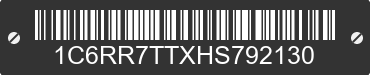 2017 RAM 1500 1C6RR7TTXHS792130 VIN decoded