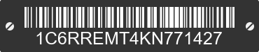 2019 RAM 1500 1C6RREMT4KN771427 VIN decoded