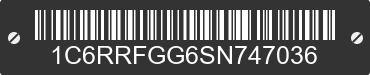 2025 RAM 1500 1C6RRFGG6SN747036 VIN decoded