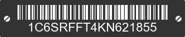 2019 RAM 1500 1C6SRFFT4KN621855 VIN decoded