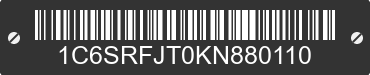 2019 RAM 1500 1C6SRFJT0KN880110 VIN decoded