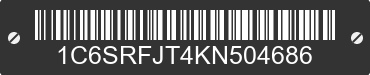 2019 RAM 1500 1C6SRFJT4KN504686 VIN decoded