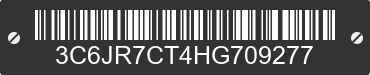 2017 RAM 1500 3C6JR7CT4HG709277 VIN decoded