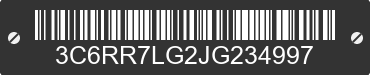 2018 RAM 1500 3C6RR7LG2JG234997 VIN decoded