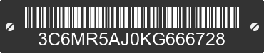 2019 RAM 2500 3C6MR5AJ0KG666728 VIN decoded