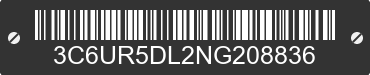 2022 RAM 2500 3C6UR5DL2NG208836 VIN decoded