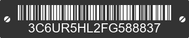2015 RAM 2500 3C6UR5HL2FG588837 VIN decoded