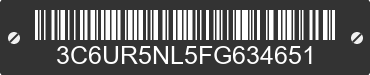 2015 RAM 2500 3C6UR5NL5FG634651 VIN decoded