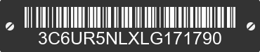 2020 RAM 2500 3C6UR5NLXLG171790 VIN decoded