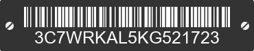 2019 RAM 4500 3C7WRKAL5KG521723 VIN decoded