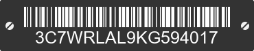 2019 RAM 4500 3C7WRLAL9KG594017 VIN decoded