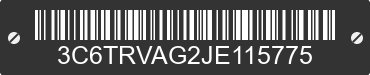 2018 RAM ProMaster 1500 3C6TRVAG2JE115775 VIN decoded