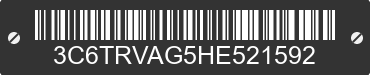 2017 RAM ProMaster 1500 3C6TRVAG5HE521592 VIN decoded