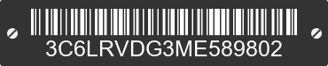 2021 RAM ProMaster 2500 3C6LRVDG3ME589802 VIN decoded