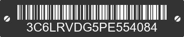 2023 RAM ProMaster 2500 3C6LRVDG5PE554084 VIN decoded