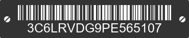 2023 RAM ProMaster 2500 3C6LRVDG9PE565107 VIN decoded