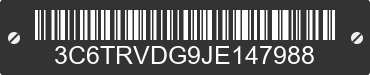 2018 RAM Promaster 2500 3C6TRVDG9JE147988 VIN decoded