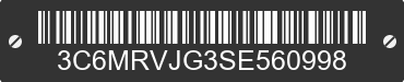 2025 RAM ProMaster 3500 3C6MRVJG3SE560998 VIN decoded