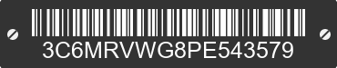 2023 RAM ProMaster 3500 3C6MRVWG8PE543579 VIN decoded