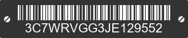 2018 RAM ProMaster 3500 3C7WRVGG3JE129552 VIN decoded