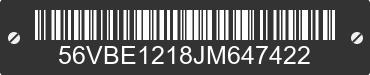 2018 RC TRAILERS RC Trailers 56VBE1218JM647422 VIN decoded